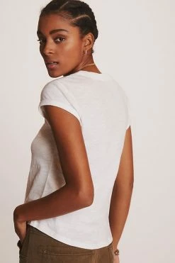 Deals 🧨 Pilcro Sustainable Scoop Neck Tee IVORY 🥰 -Pilcro shop unnamed file 1008