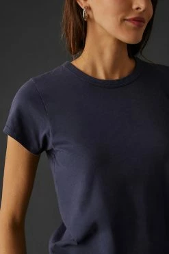 Cheapest 🔥 Rag & Bone The Slub Tee NAVY 👍 -Pilcro shop unnamed file 1014