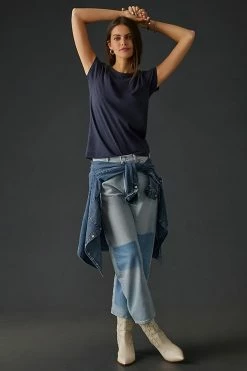 Cheapest 🔥 Rag & Bone The Slub Tee NAVY 👍 -Pilcro shop unnamed file 1015