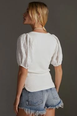 Wholesale ???? Pilcro Bella Henley Top WHITE ⭐ -Pilcro shop unnamed file 1019