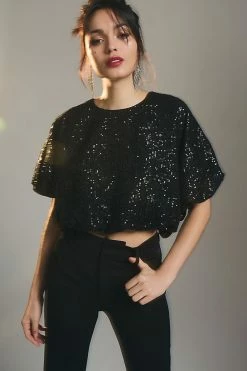 Outlet ✨ Endless Rose Sequin Bubble Top BLACK 😍