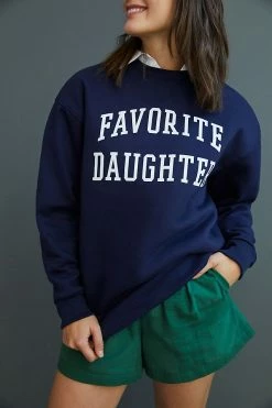 Best Sale 😉 Favorite Daughter Collegiate Sweatshirt NAVY 🤩 -Pilcro shop unnamed file 104