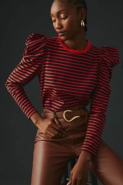 Top 10 😀 Clare V. Le Puff Long Sleeve NAVY ✨