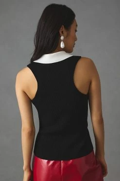 Deals 🌟 English Factory Polo Sweater Tank BLACK & WHITE 🥰 -Pilcro shop unnamed file 1078