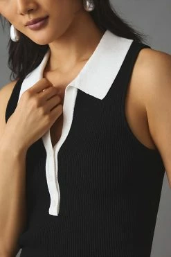 Deals 🌟 English Factory Polo Sweater Tank BLACK & WHITE 🥰 -Pilcro shop unnamed file 1079
