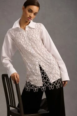 Discount 🌟 By Anthropologie Rhinestone Tunic SILVER ❤️