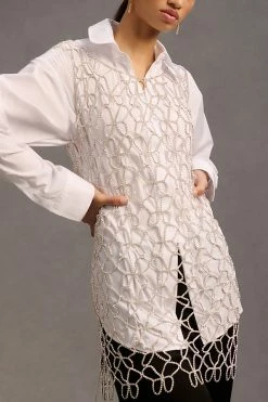 Discount 🌟 By Anthropologie Rhinestone Tunic SILVER ❤️ -Pilcro shop unnamed file 1101