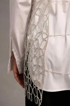 Discount 🌟 By Anthropologie Rhinestone Tunic SILVER ❤️ -Pilcro shop unnamed file 1102