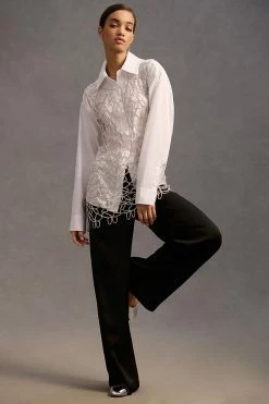 Discount 🌟 By Anthropologie Rhinestone Tunic SILVER ❤️ -Pilcro shop unnamed file 1103