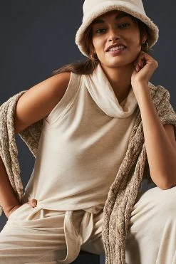 Buy ❤️ Daily Practice By Anthropologie Cowl-Neck Top LIGHT SAND 💯