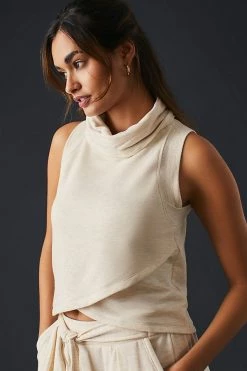 Buy ❤️ Daily Practice By Anthropologie Cowl-Neck Top LIGHT SAND ???? -Pilcro shop unnamed file 1106
