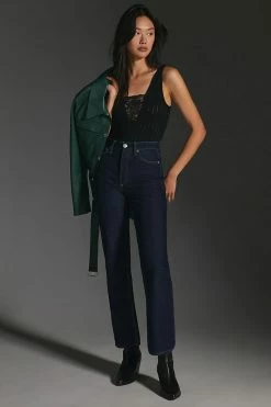 Promo 👍 By Anthropologie Pointelle Bodysuit BLACK 🔥 -Pilcro shop unnamed file 1128