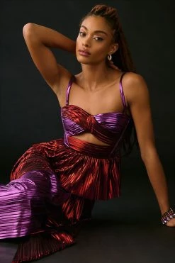 Flash Sale ✔️ Sabina Musayev Nibar Shine Top RED 🥰