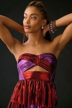 Flash Sale ✔️ Sabina Musayev Nibar Shine Top RED 🥰 -Pilcro shop unnamed file 1148