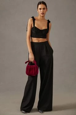 Top 10 ✨ By Anthropologie Velvet Corset BLACK ✔️ -Pilcro shop unnamed file 1169