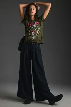 New 🎁 Letluv Ramones Graphic Tee GREEN 🔥 -Pilcro shop unnamed file 118