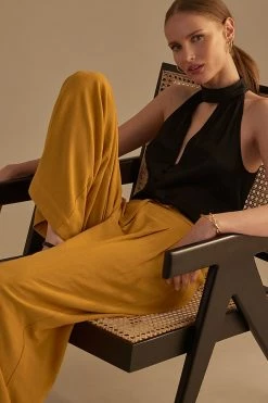 Best Sale 😍 By Anthropologie Cutout Halter Top BLACK 🧨 -Pilcro shop unnamed file 1180