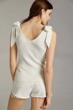Promo ???? Maeve Bow-Tie Tank WHITE ???? -Pilcro shop unnamed file 1184
