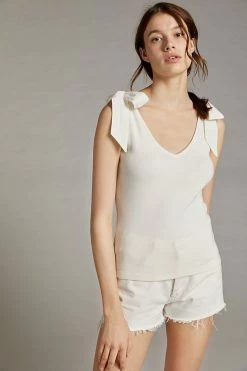 Promo ???? Maeve Bow-Tie Tank WHITE ???? -Pilcro shop unnamed file 1185