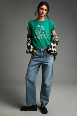 Brand new 🎁 MOTHER The Lil Sinful Tee DARK GREEN 🛒