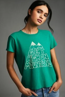 Brand new 🎁 MOTHER The Lil Sinful Tee DARK GREEN 🛒 -Pilcro shop unnamed file 121