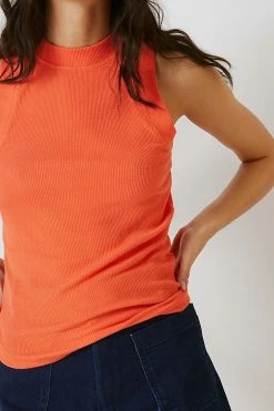 Best Sale 🤩 T.La Sybil High-Neck Tank ORANGE 🔔 -Pilcro shop unnamed file 1217