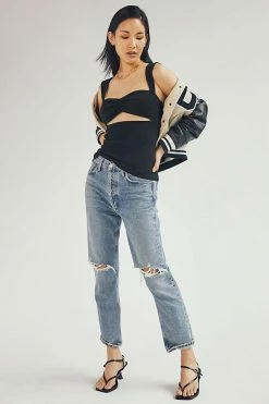 Best reviews of 🥰 AGOLDE Isla Cutout Tank BLACK ✨ -Pilcro shop unnamed file 1248