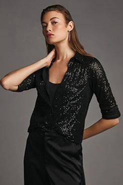 Deals 🛒 Sunday In Brooklyn Sequin Buttondown BLACK 🔥