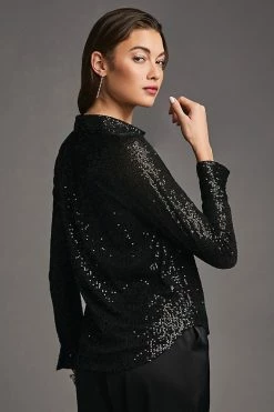 Deals 🛒 Sunday In Brooklyn Sequin Buttondown BLACK 🔥 -Pilcro shop unnamed file 1272