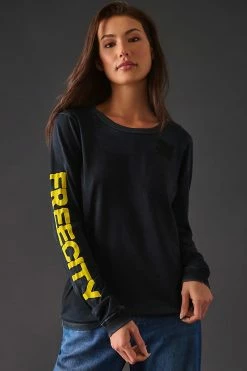 Hot Sale 👏 FREECITY Artist Wanted Super Vintage Long-Sleeve Tee BLACK ⭐ -Pilcro shop unnamed file 131