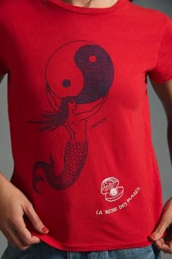 Deals 🧨 MOTHER The Lil Goodie Goodie Tee RED 🔔 -Pilcro shop unnamed file 158