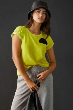 Brand new ❤️ FREECITY SIGN/GOLDENline Short-Sleeve Tee YELLOW ⭐