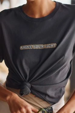 Brand new 🔥 Spiritual Gangster Shine Your Light Perfect Tee VINTAGE BLACK 🌟 -Pilcro shop unnamed file 199