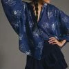 Cheap 👏 Pilcro Printed Batwing Blouse BLUE 🎁