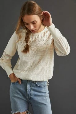 Top 10 👏 Tiny Lace Top IVORY 🔥