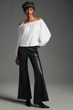 Best Pirce 😀 Maeve Off-The-Shoulder Poplin Blouse WHITE 🧨 -Pilcro shop unnamed file 250