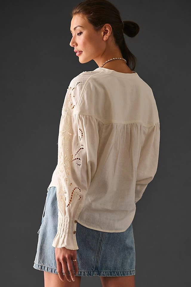 Cheapest π Pilcro Structured Eyelet Blouse WHITE π 3 Cheapest π Pilcro Structured Eyelet Blouse WHITE π - Image 3