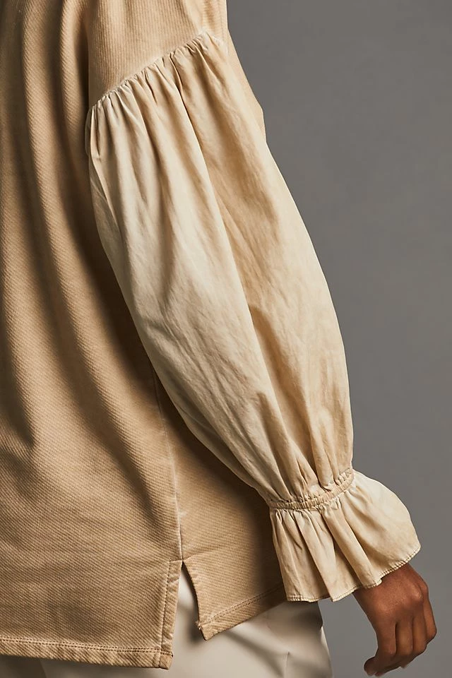 Top 10 ๐ Pilcro Mixed-Media Pullover BEIGE ๐ 5 Top 10 ๐ Pilcro Mixed-Media Pullover BEIGE ๐ - Image 5