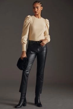 Discount ✔️ Dolan Left Coast DOLAN Puff-Sleeve Blouse IVORY 🎁 -Pilcro shop unnamed file 284