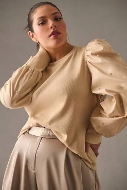 Discount ✔️ Dolan Left Coast DOLAN Puff-Sleeve Blouse IVORY 🎁 -Pilcro shop unnamed file 285