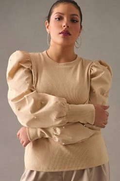 Discount ✔️ Dolan Left Coast DOLAN Puff-Sleeve Blouse IVORY 🎁 -Pilcro shop unnamed file 286