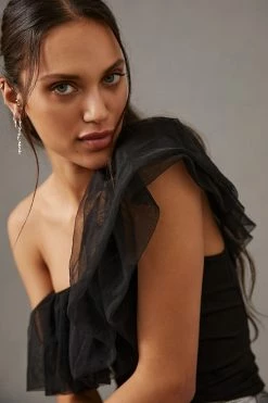 Buy 🌟 Sunday In Brooklyn One-Shoulder Top BLACK 💯 -Pilcro shop unnamed file 297