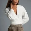 Budget ???? Sunday In Brooklyn Wrap-Front Blouse WHITE ????