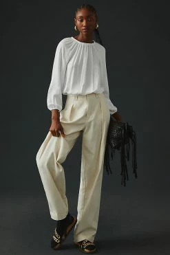 Flash Sale 🤩 Cloth & Stone Bow-Back Blouse WHITE 👍 -Pilcro shop unnamed file 308