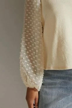 Wholesale ???? Maeve Textured-Sleeve Top IVORY ???? -Pilcro shop unnamed file 340