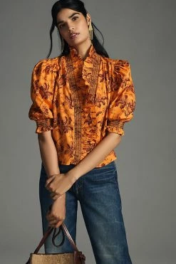 Best reviews of 😍 Love The Label Zuri Blouse MEDIUM ORANGE 🤩