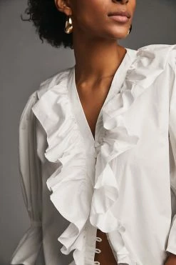 Buy ✨ Mille Hanna Top WHITE ???? -Pilcro shop unnamed file 384