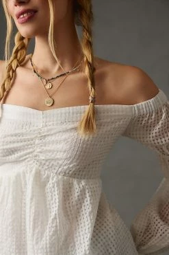 Flash Sale 😀 Maeve Off-The-Shoulder Blouse WHITE 👍 -Pilcro shop unnamed file 398