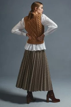 Deals 🔥 By Anthropologie Sweater Vest & Blouse Layered Top HONEY 🔔 -Pilcro shop unnamed file 407