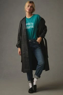 Hot Sale 🛒 Favorite Daughter Collegiate Graphic Tee GREEN 🔔 -Pilcro shop unnamed file 41